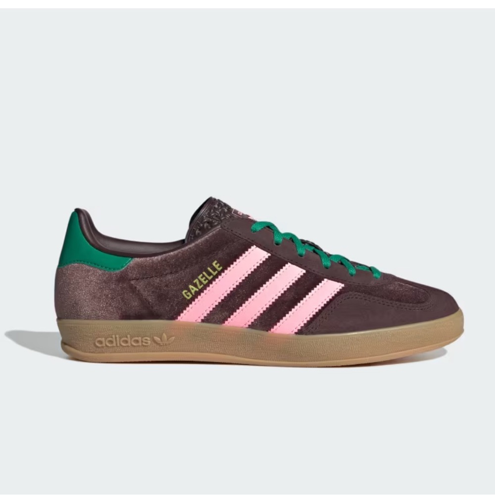 Adidas Gazelle brown and pink
